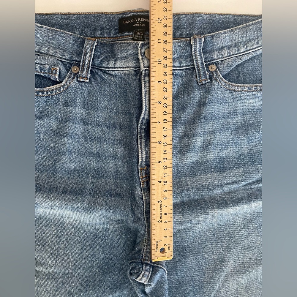 Banana Republic Factory Wide Leg Medium Wash Jen’s 30/10 - Picture 5 of 14